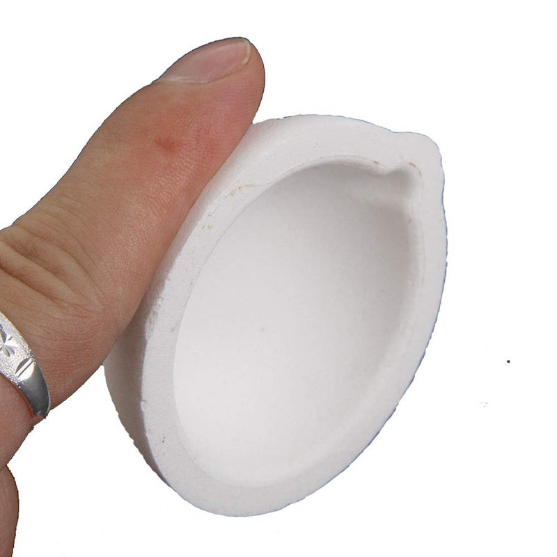 SKYPRO 2pcs High Temperature Quartz Silica Melting Crucible Dish Bowl Pot Casting for Gold-Silver Platinum (150g) - Image 5